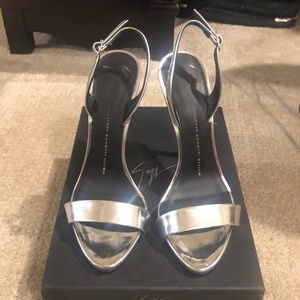 Giuseppe Zanotti Silver Heeled Sandals